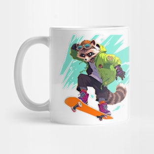 raccoon skater Mug